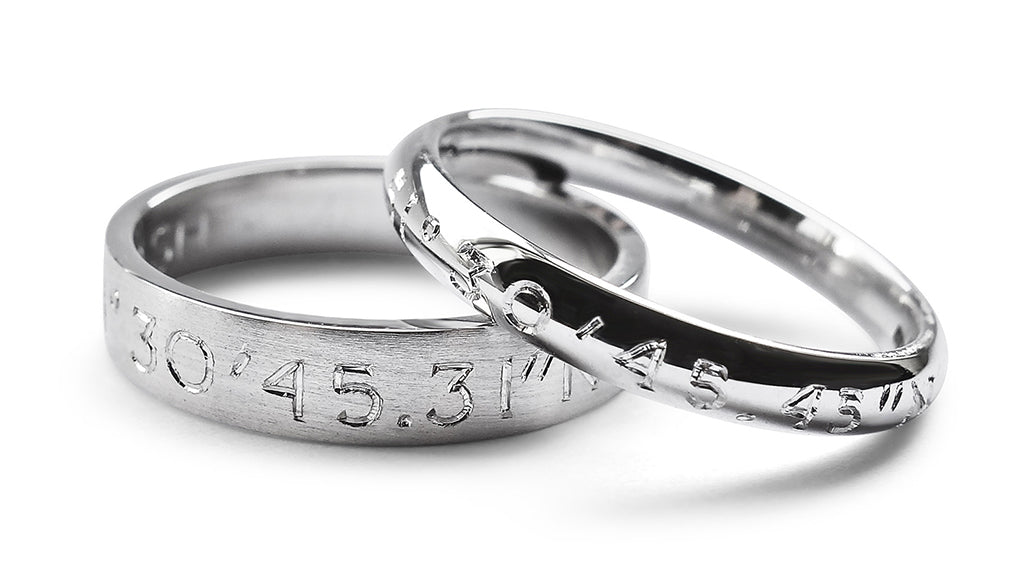 Mark your territory: Matching wedding bands with geographical coordinates