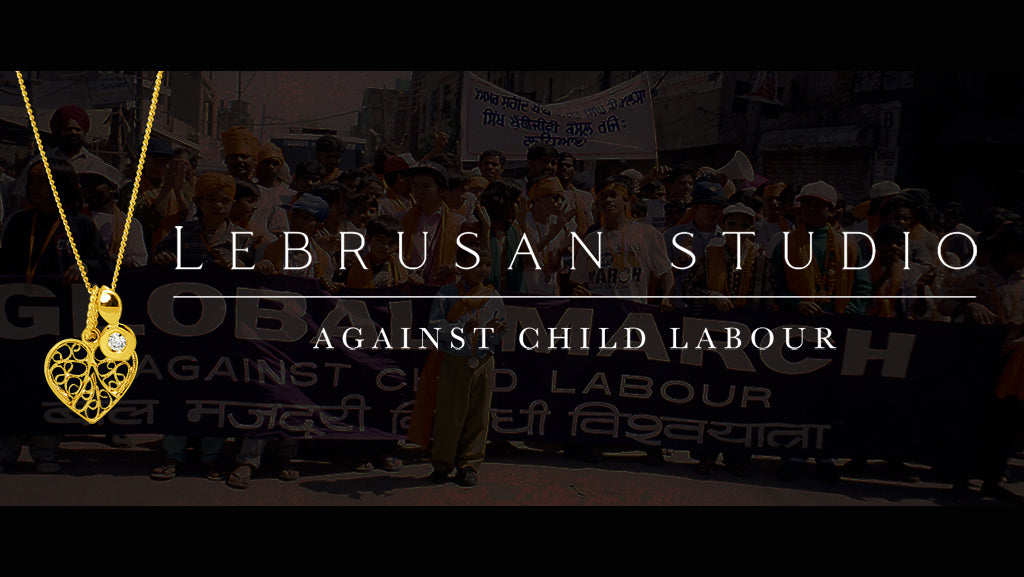 Sustainable jewellery brand Lebrusan Studio raises £1,000 for the Global March Against Child Labour
