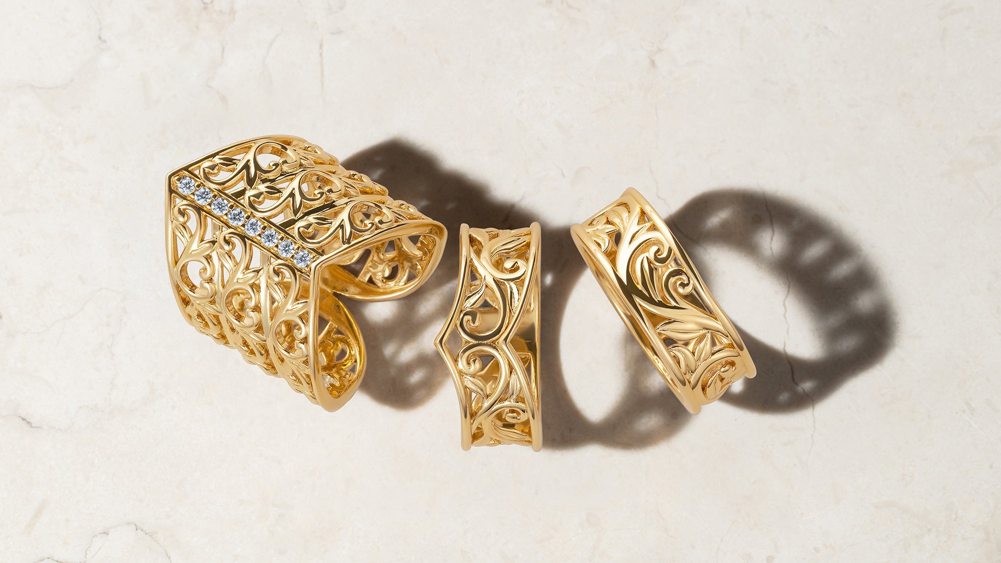 A match made in heaven: Ethical jewellery brand Lebrusan Studio launches its Artisan Filigree Collection of stackable jacket rings