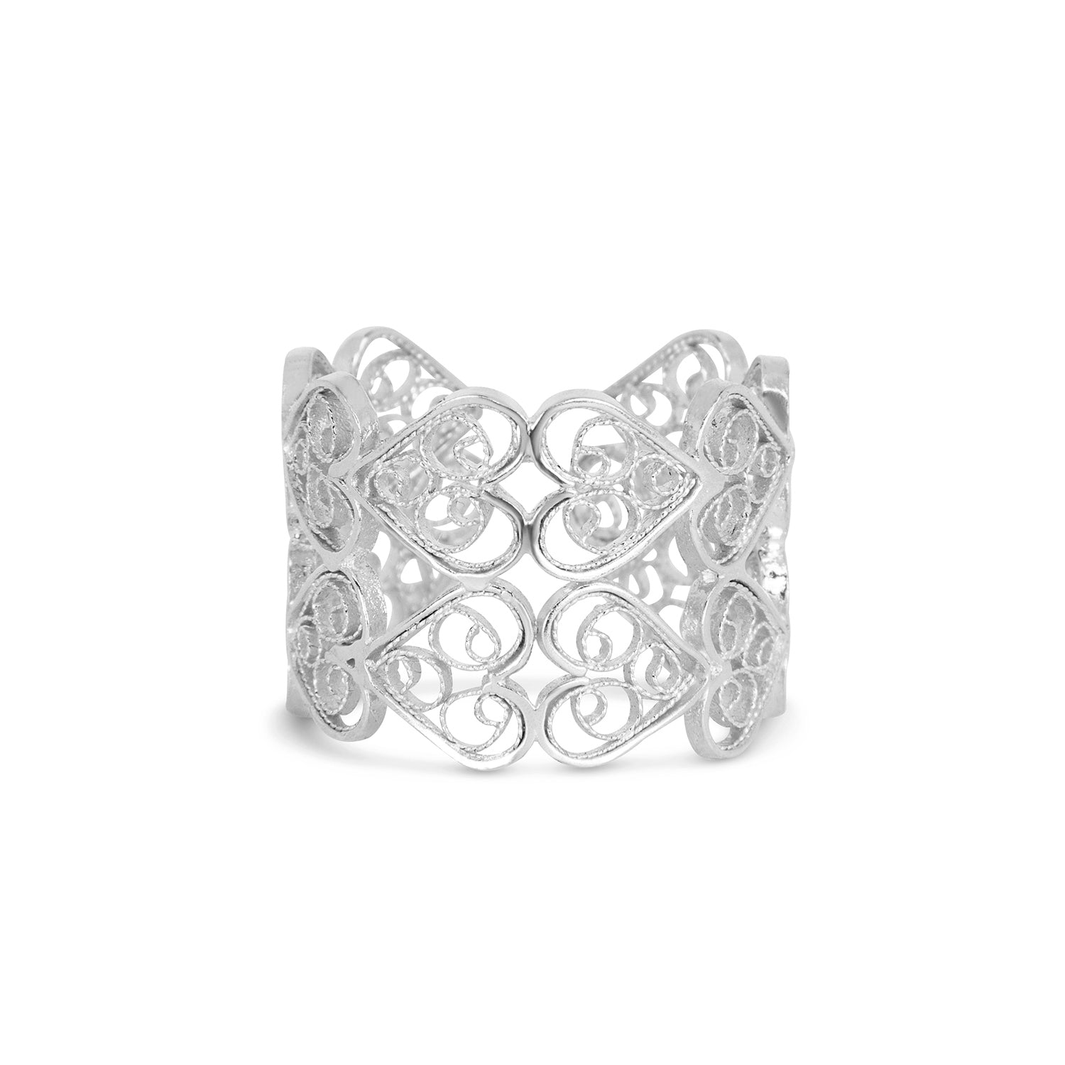 Filigree Double Hearts Ring