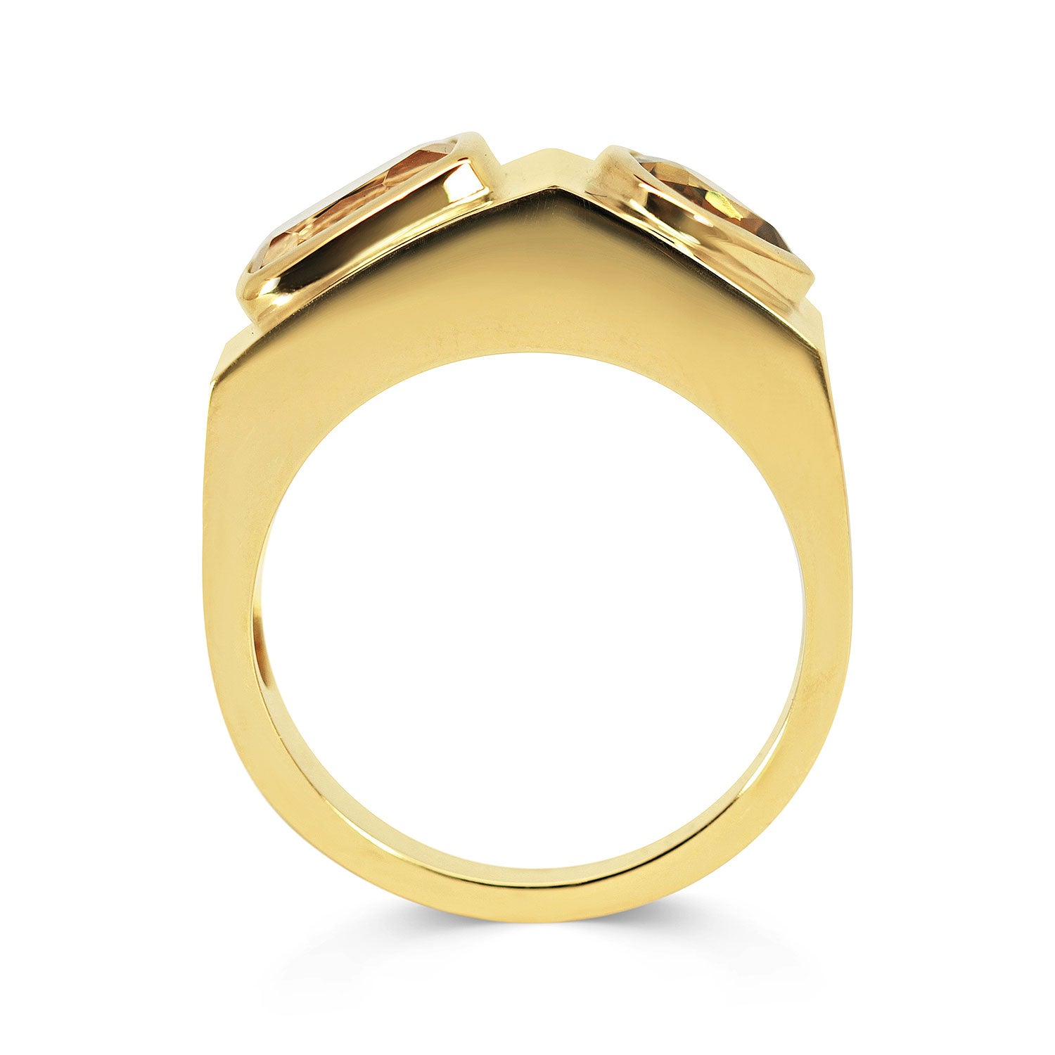 Atahensic Ring with Champagne Gemstones