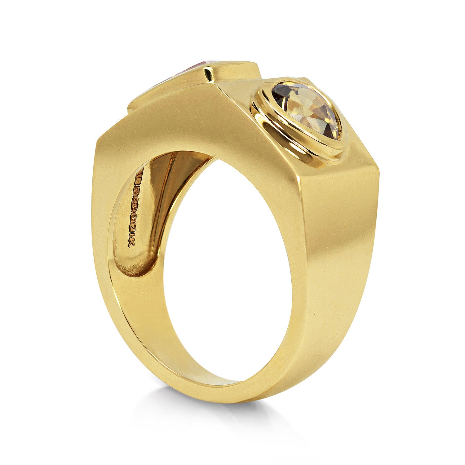 Atahensic Ring with Champagne Gemstones