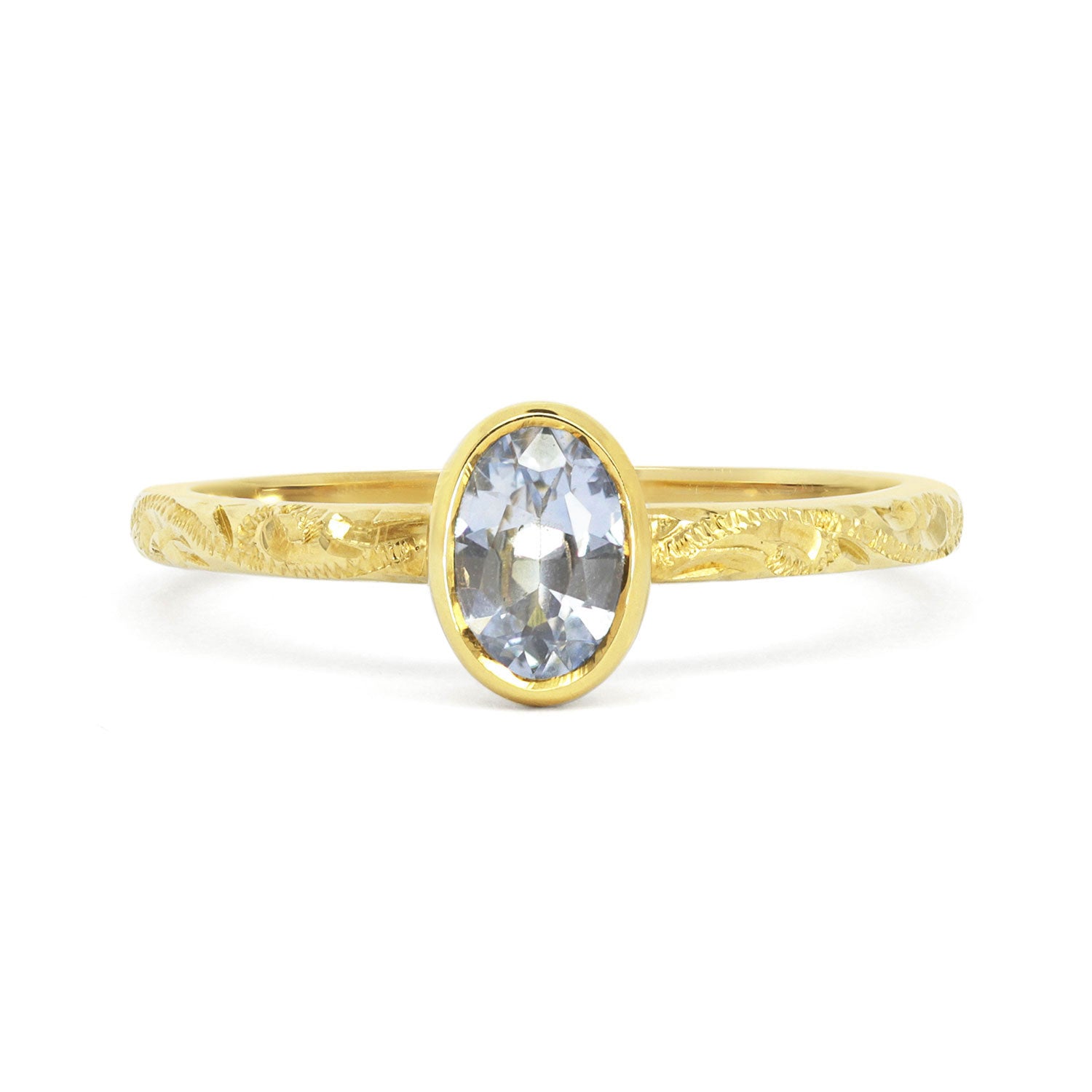 Hera Fancy Oval Cut Ice Sapphire Ring