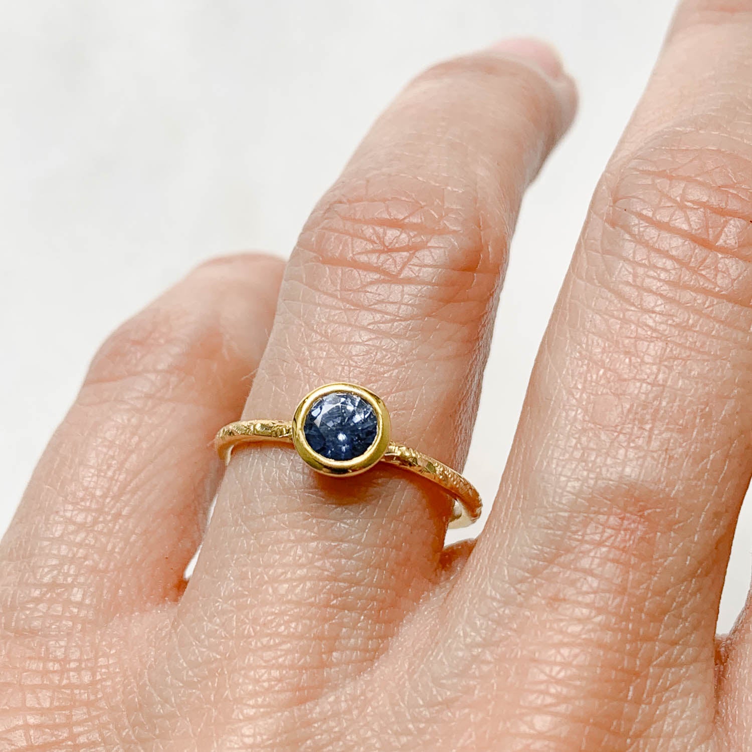 Hera Grande Blue Sapphire Solitaire Ring