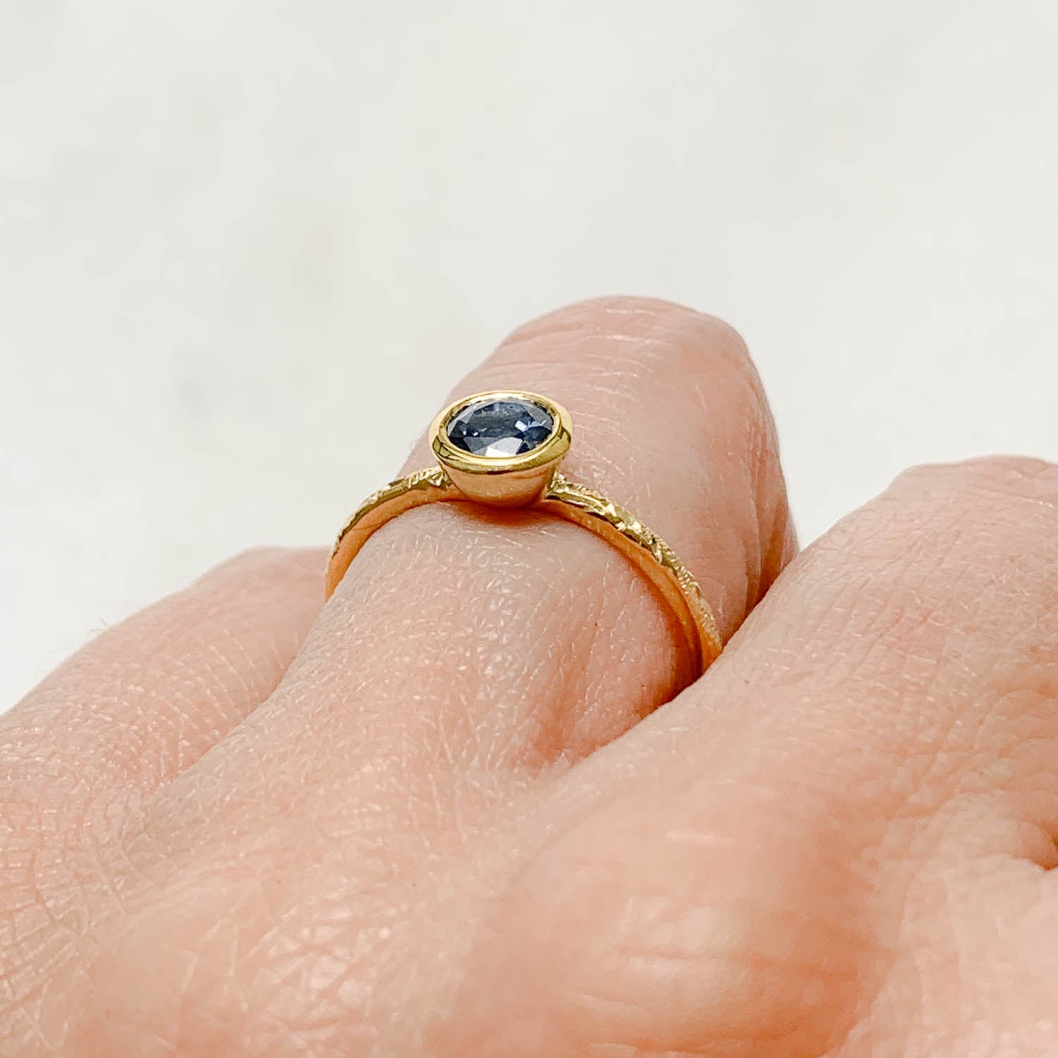 Hera Grande Blue Sapphire Solitaire Ring