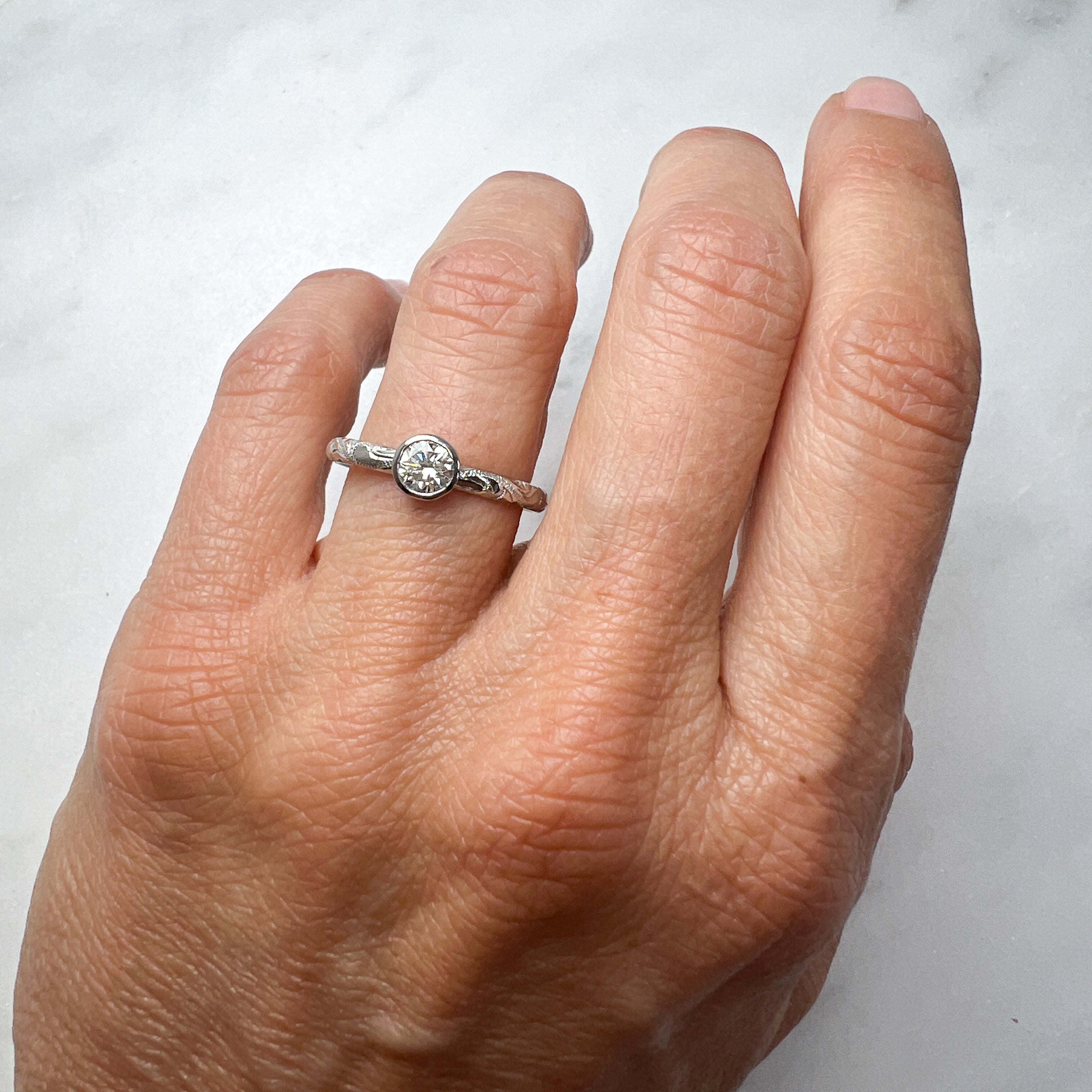 Hera 0.35ct Diamond Engagement Ring, Platinum