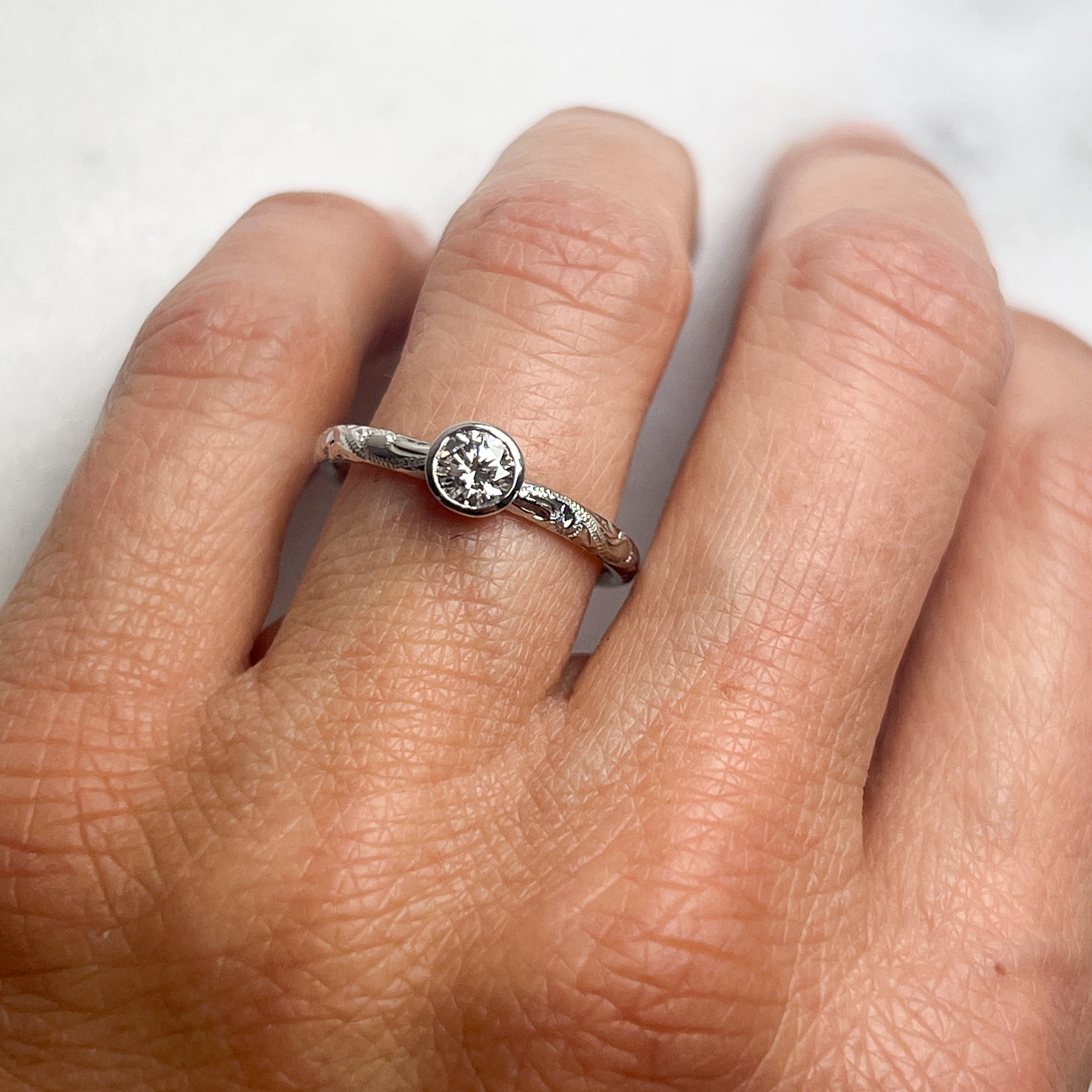 Hera 0.35ct Diamond Engagement Ring, Platinum