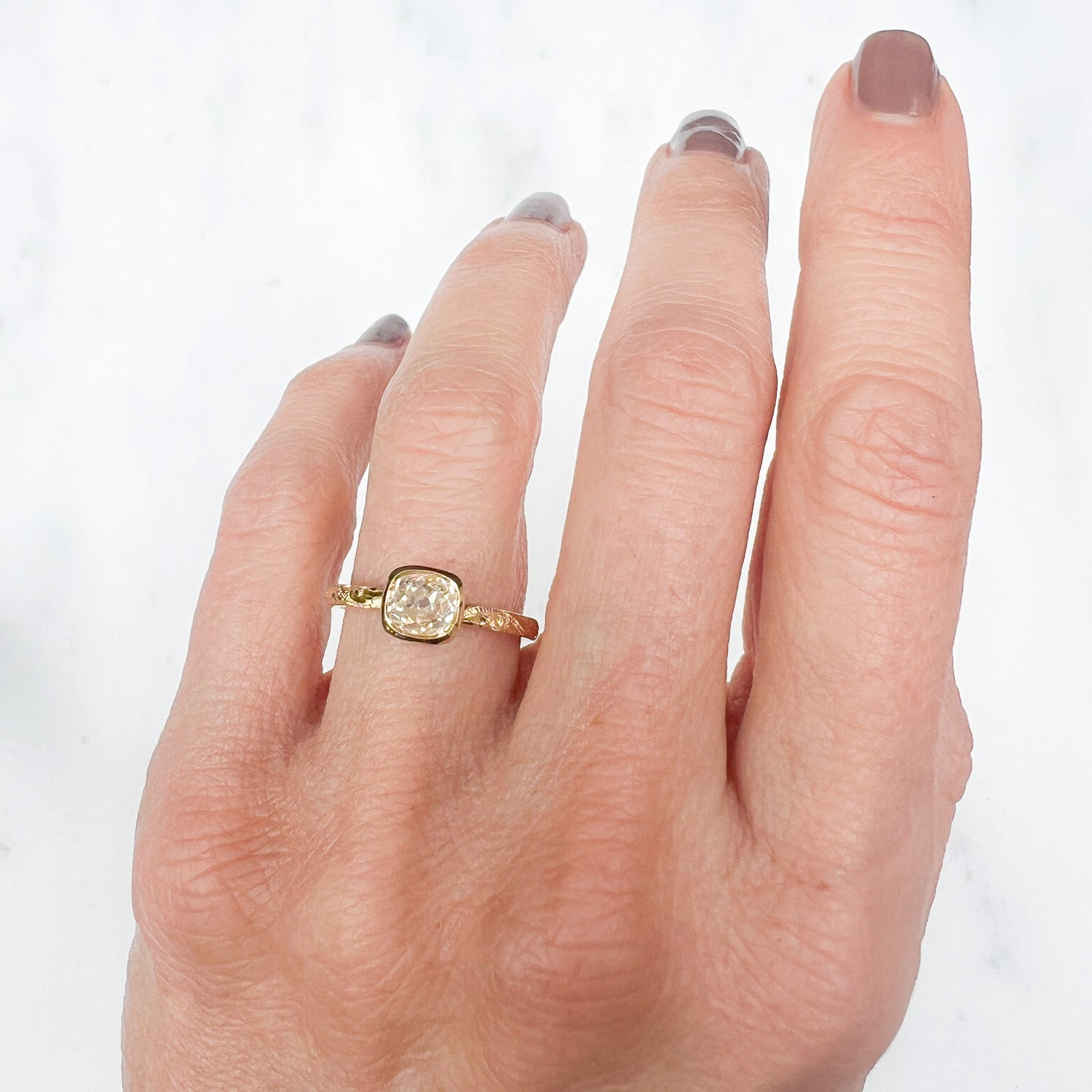 Hera Fancy Old-Cut Diamond Solitaire Ring