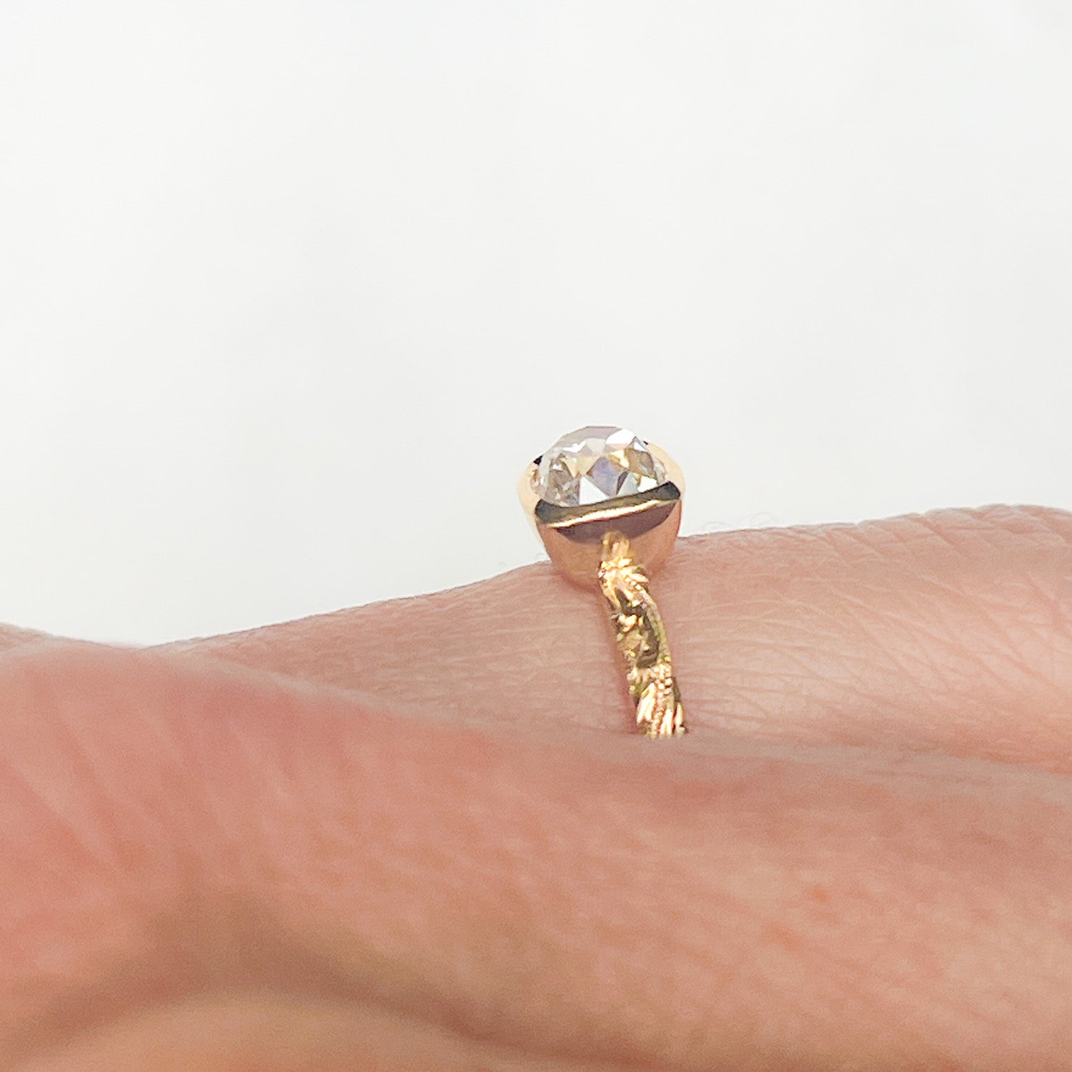 Hera Fancy Old-Cut Diamond Solitaire Ring