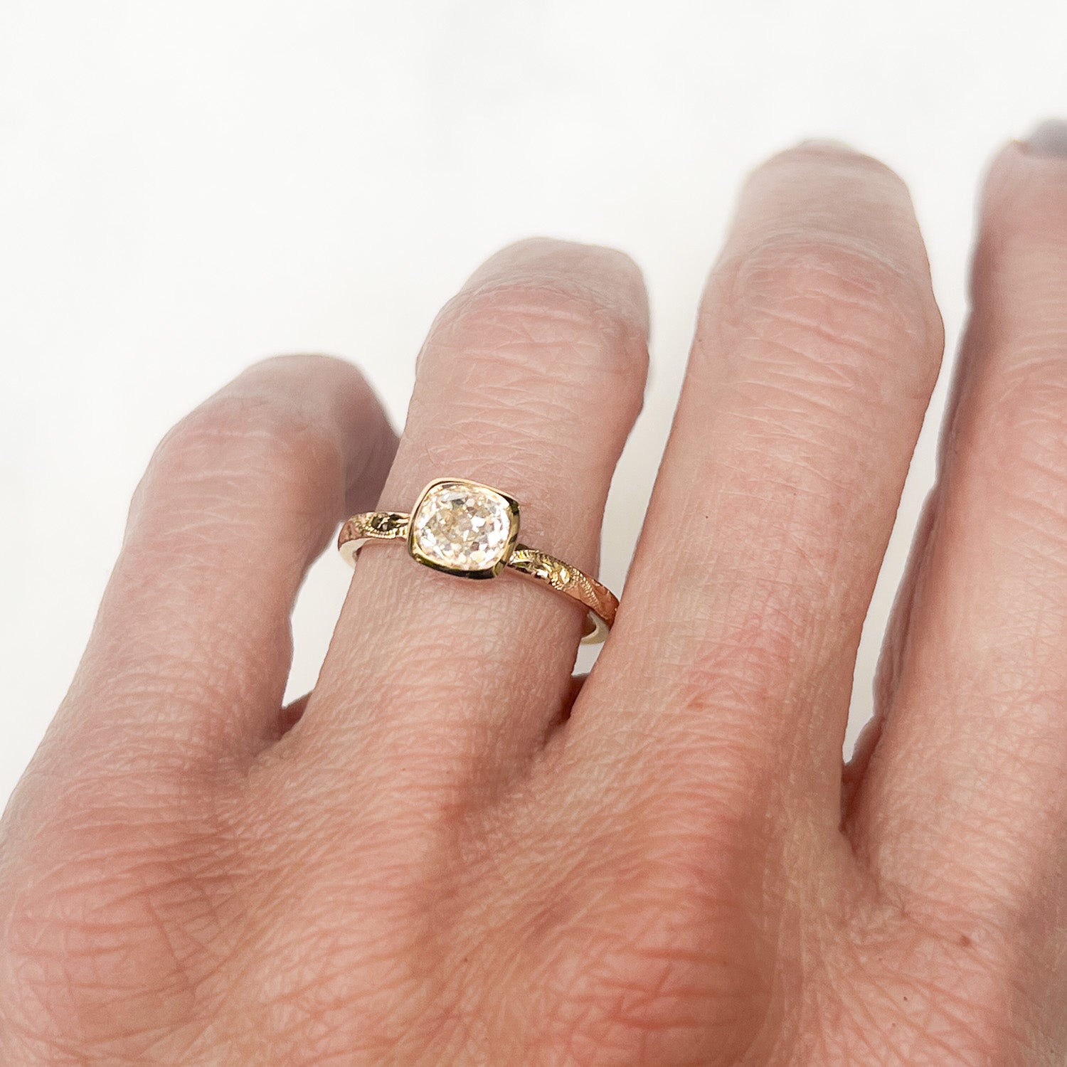 Hera Fancy Old-Cut Diamond Solitaire Ring