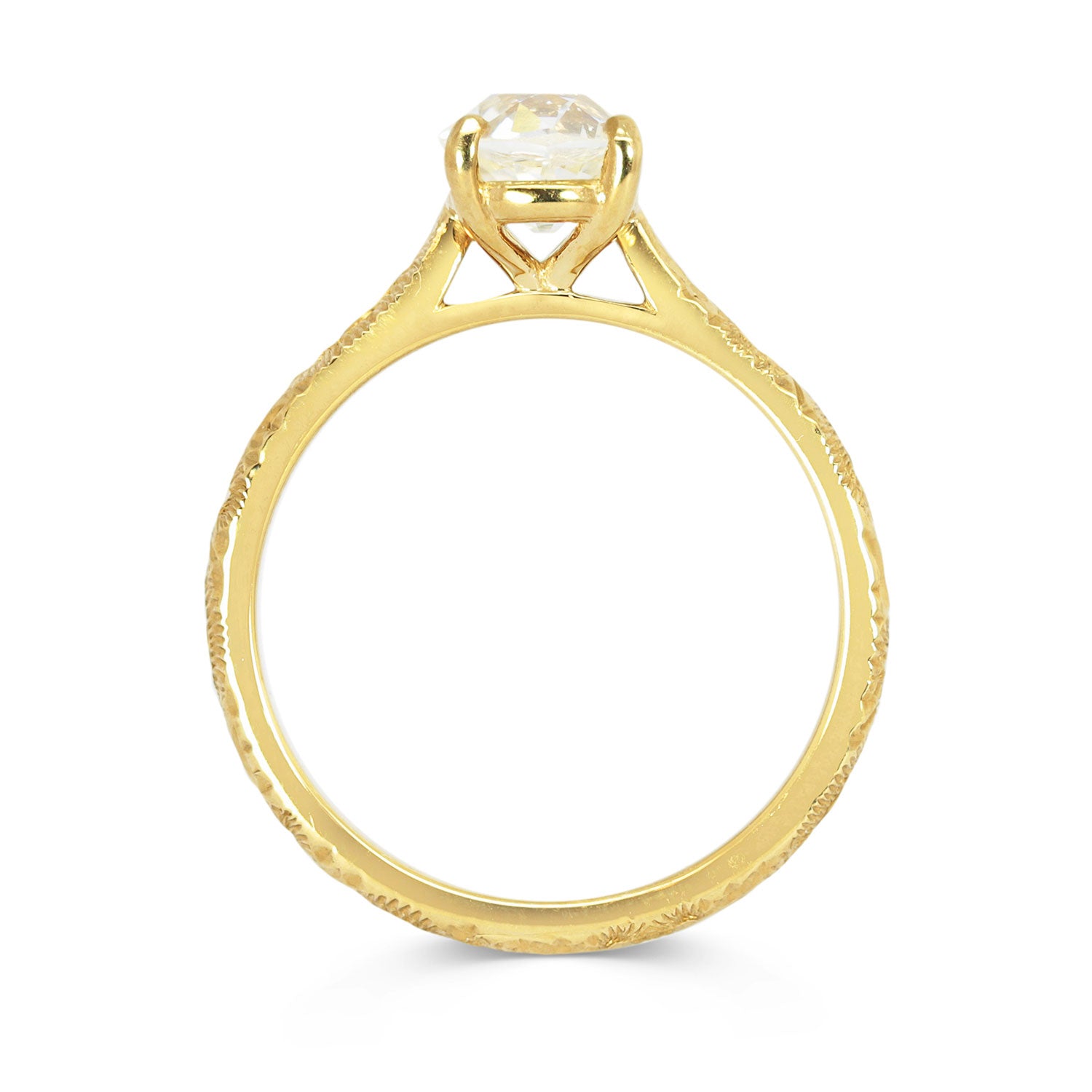 Athena Grande Old Cut Diamond Solitaire Ring, 18ct Gold