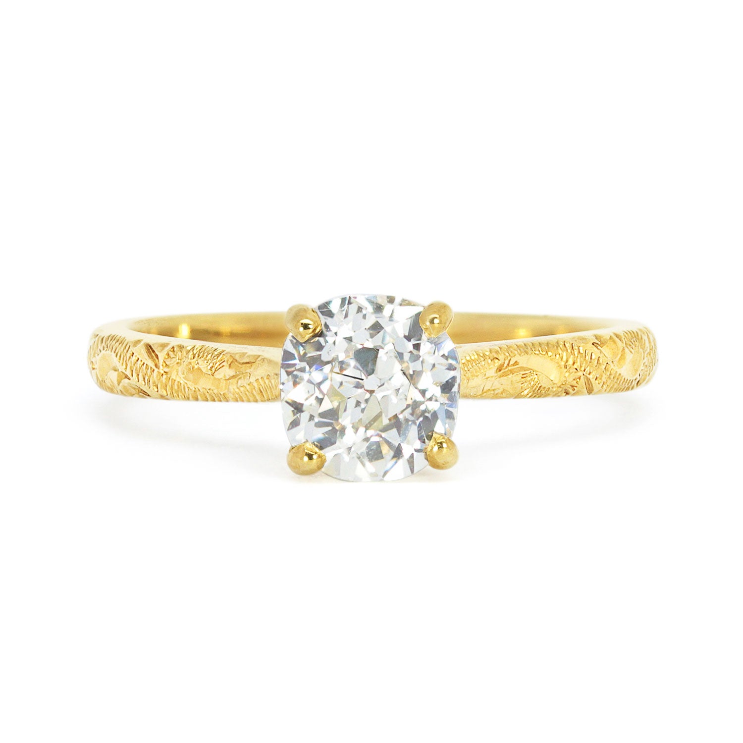 Athena Grande Old Cut Diamond Solitaire Ring, 18ct Gold