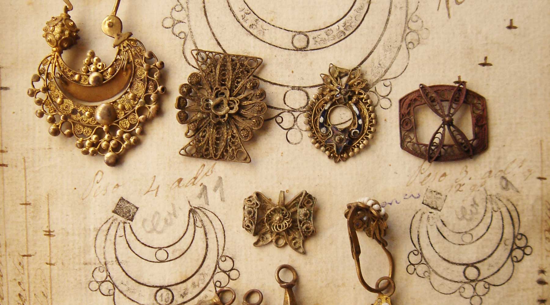 Ancient filigree jewels