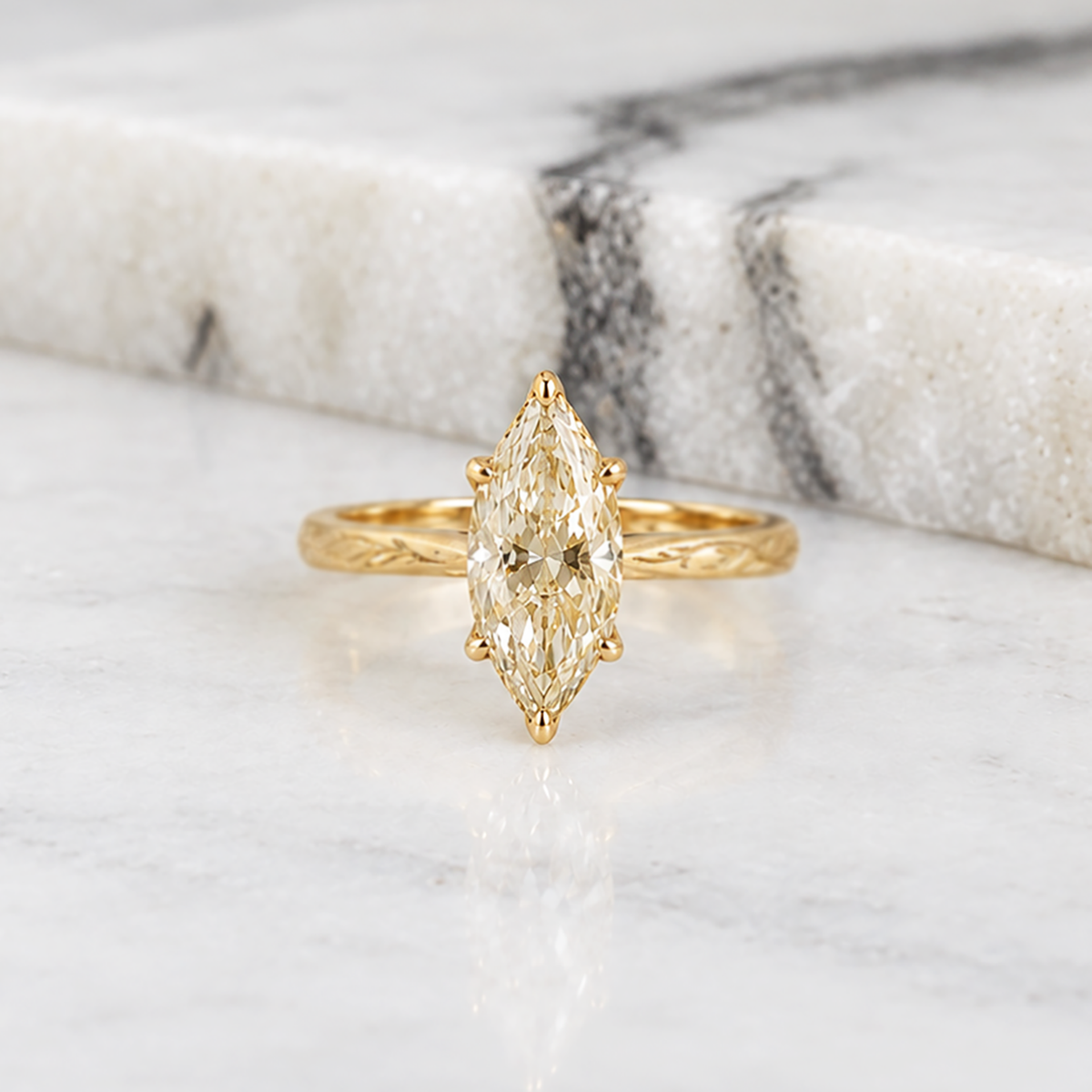 Bespoke Nick Marquise Lab-Grown Diamond Engagement Ring