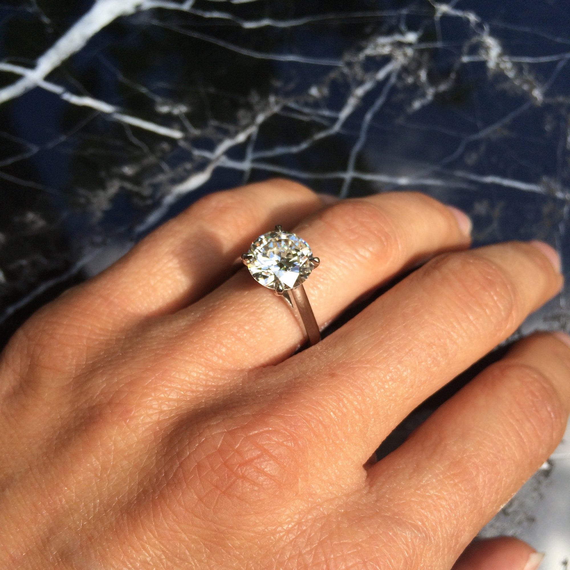 Refurbished: a bespoke engagement ring created using an old 1.5ct brilliant-cut diamond
