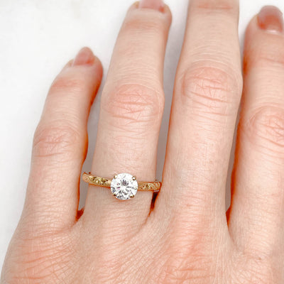 Athena Grande Ethical Diamond Gold Solitaire Engagement Ring
