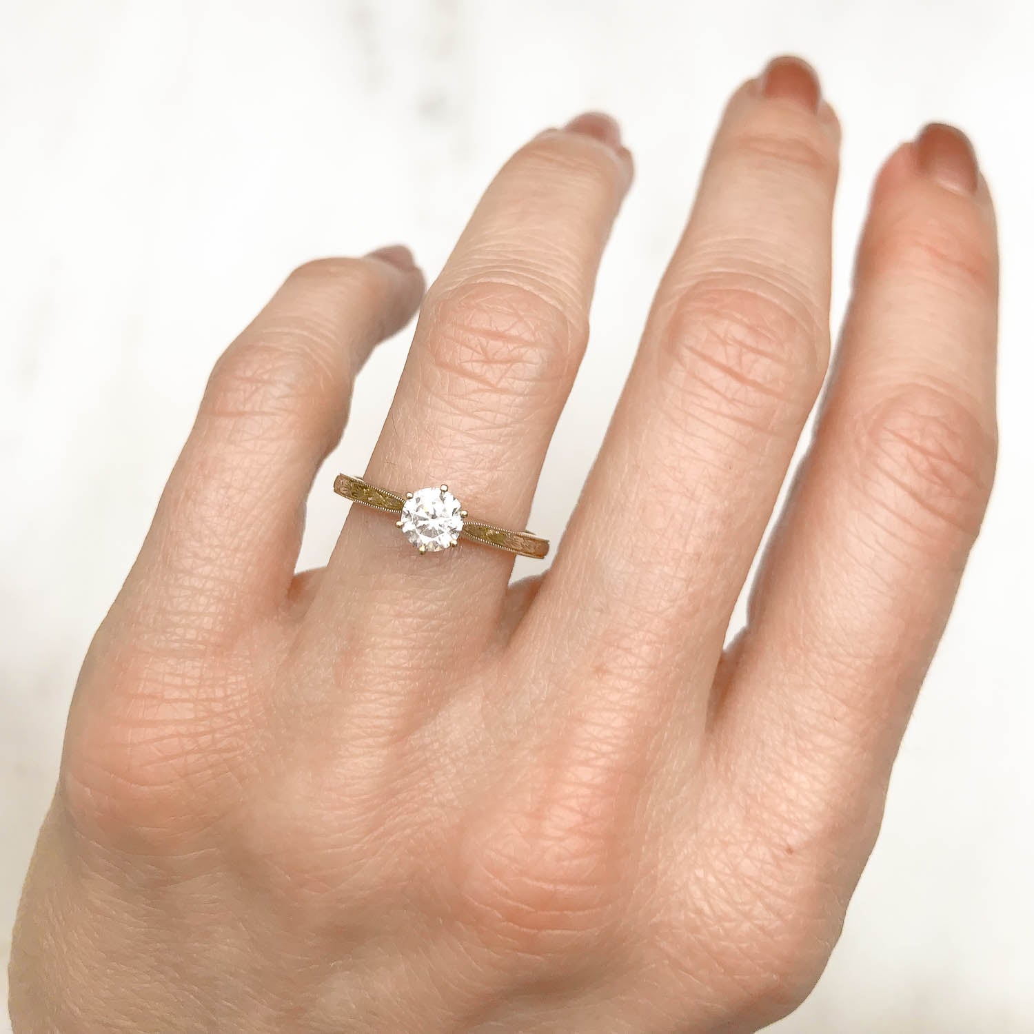Engraved in my Heart Diamond Solitaire Ring