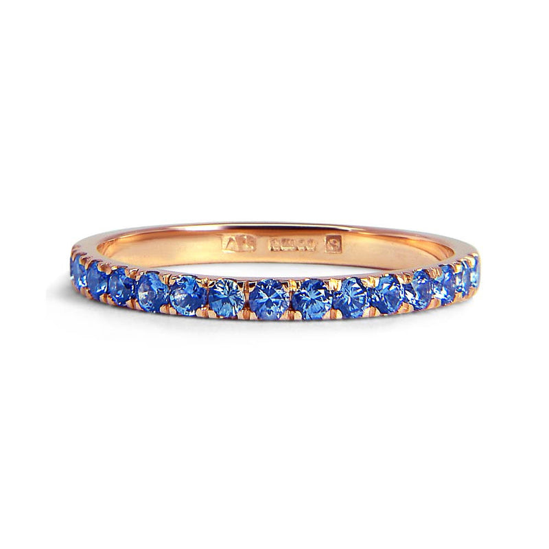 Bespoke Caroline ring - Fairtrade rose gold and fair-traded blue sapphires
