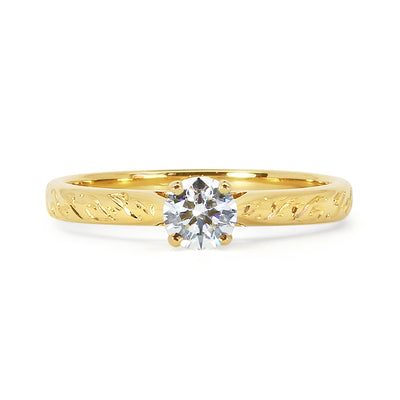 Bespoke Patrick engagement ring - Fairmined Ecological Gold and Canadamark diamond 3