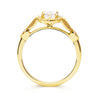 Bespoke Nature-Inspired Engagement Ring, Fairtrade yellow gold and a Canada Mark oval diamond 3