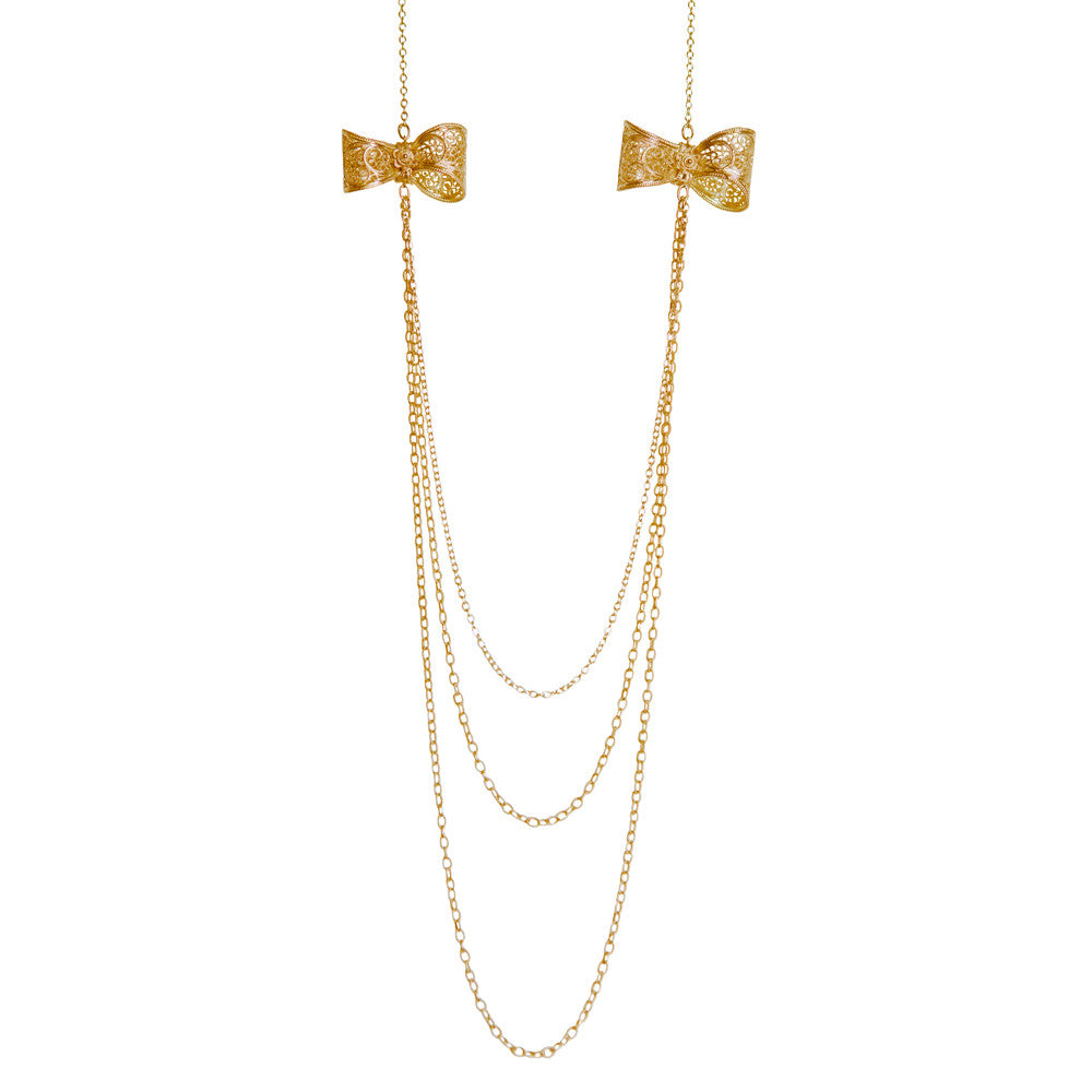 Filigree Bow Necklace