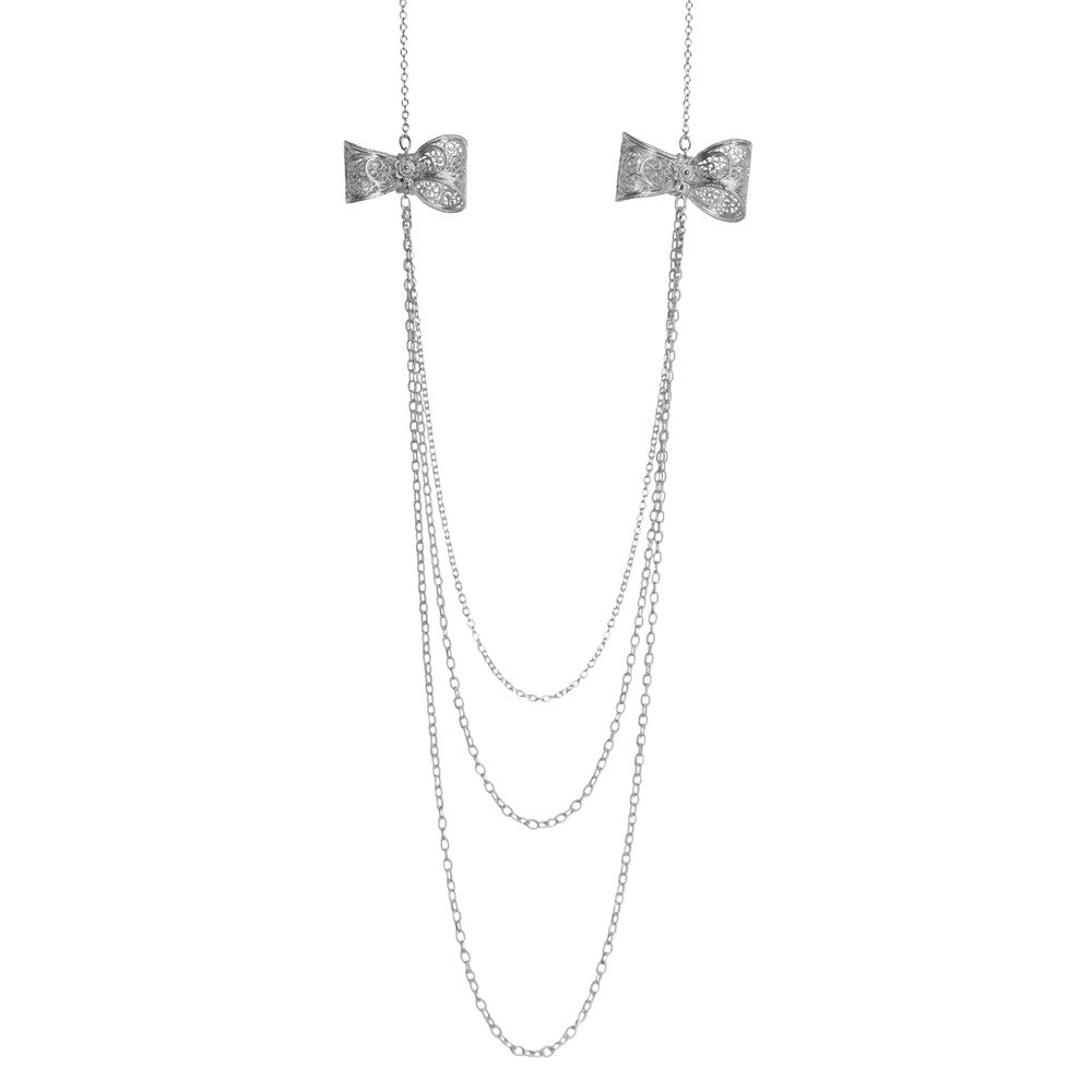 Filigree Bow Necklace