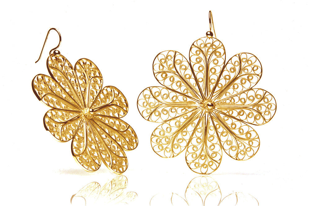 Filigree Rosette Large Earrings