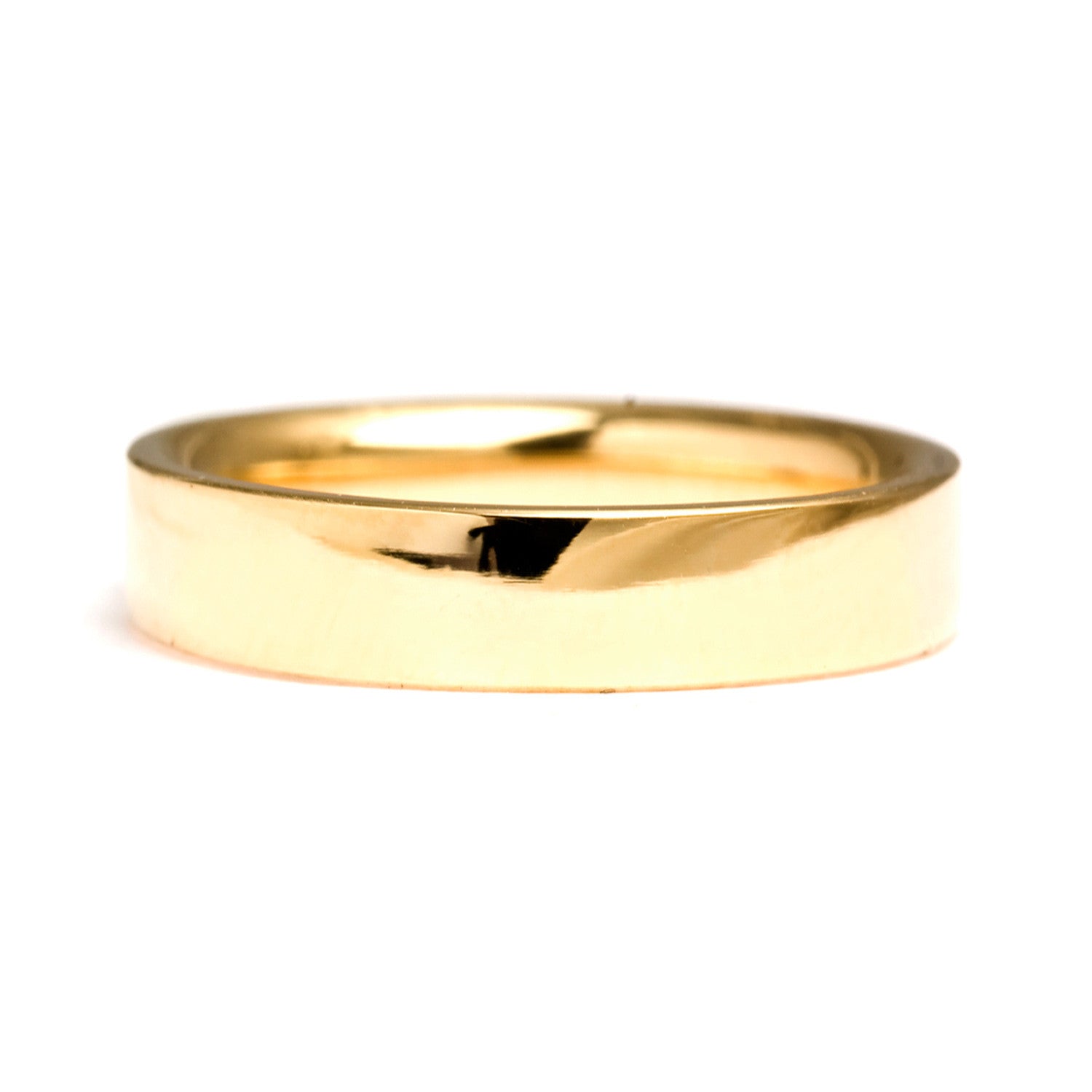 Flat Court Ethical Gold Wedding Ring, Wide