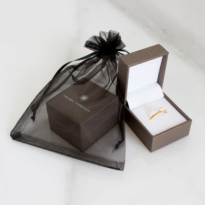 Ethical engagement rings with sustainable packaging