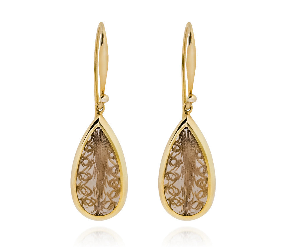 Chandelier Smoky Earrings - Arabel Lebrusan