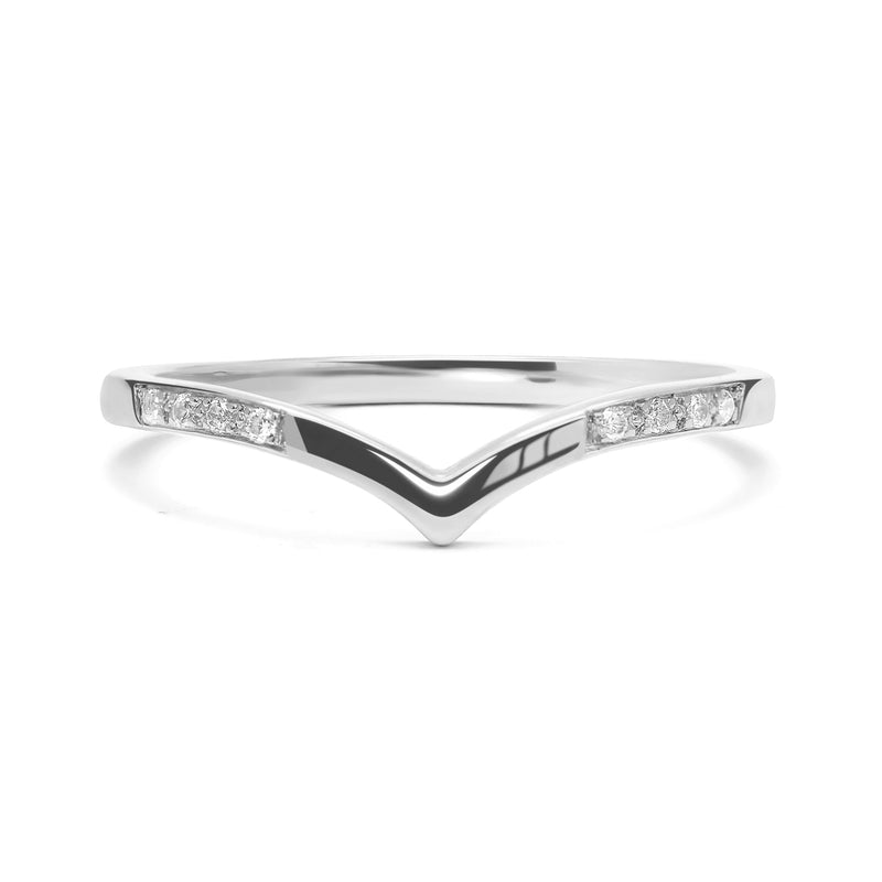 Wishbone Diamond Crown Ethical Ring, Platinum