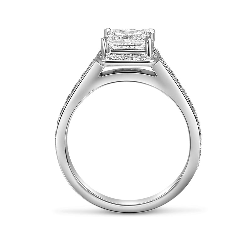 Bespoke engagement ring - princess-cut diamond and 100% recycled platinum