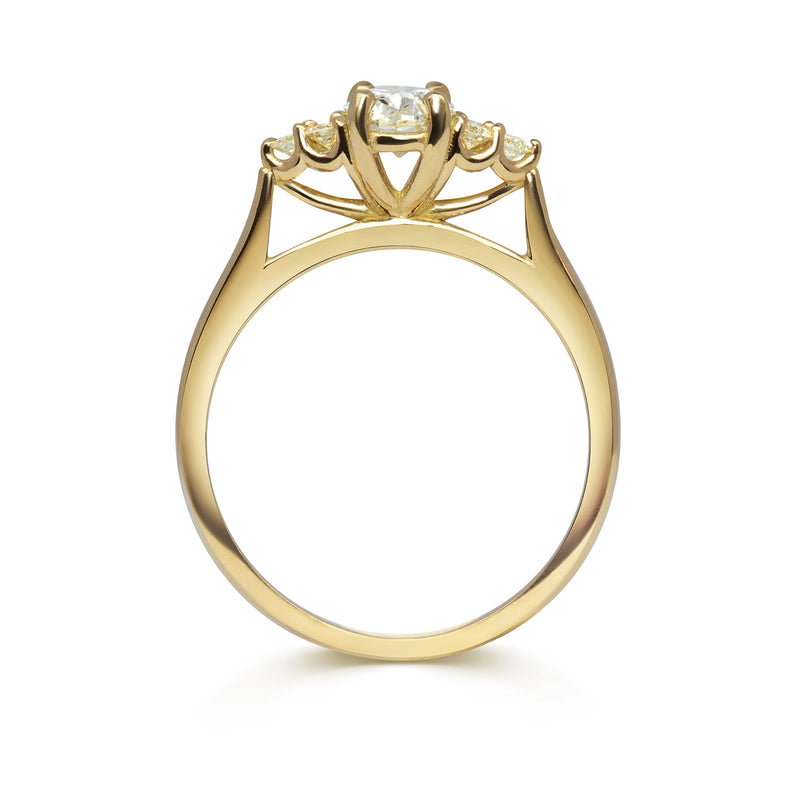 Bespoke Lab-Grown Diamond Engagement Ring, Recycled Yellow Gold