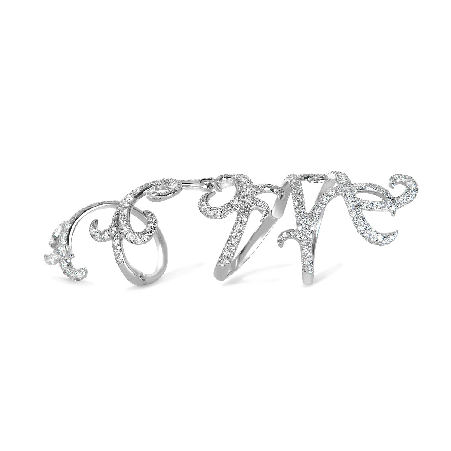 Bespoke Articulated Diamond ring in 18ct recycled white gold 2