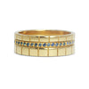 Freedom Ethical Gold Wedding Ring, 18ct yellow recycled gold, conflict-free Sri Lankan sapphires, three bands