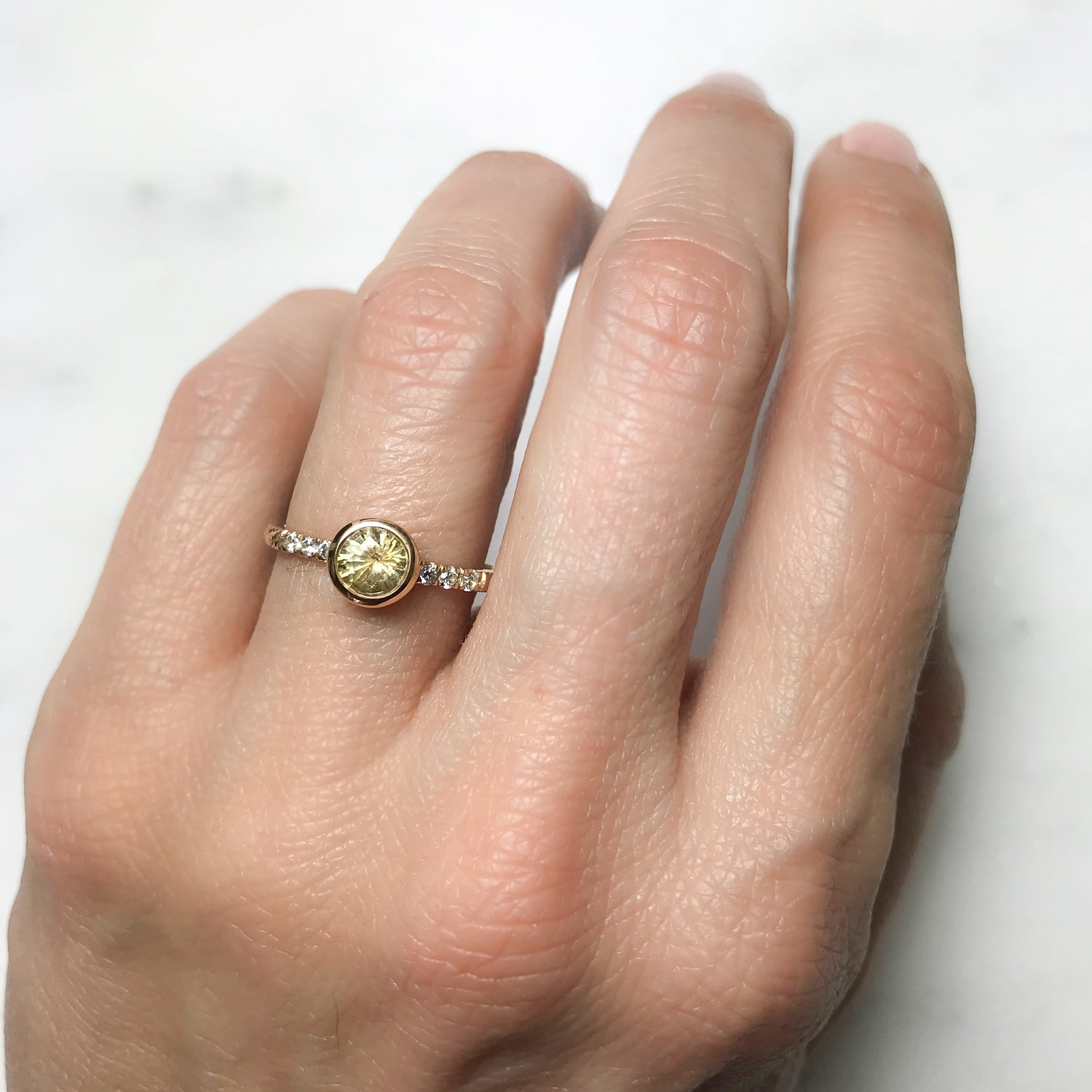 Large Hebe Ethical Diamond Engagement Ring - unique and sustainable