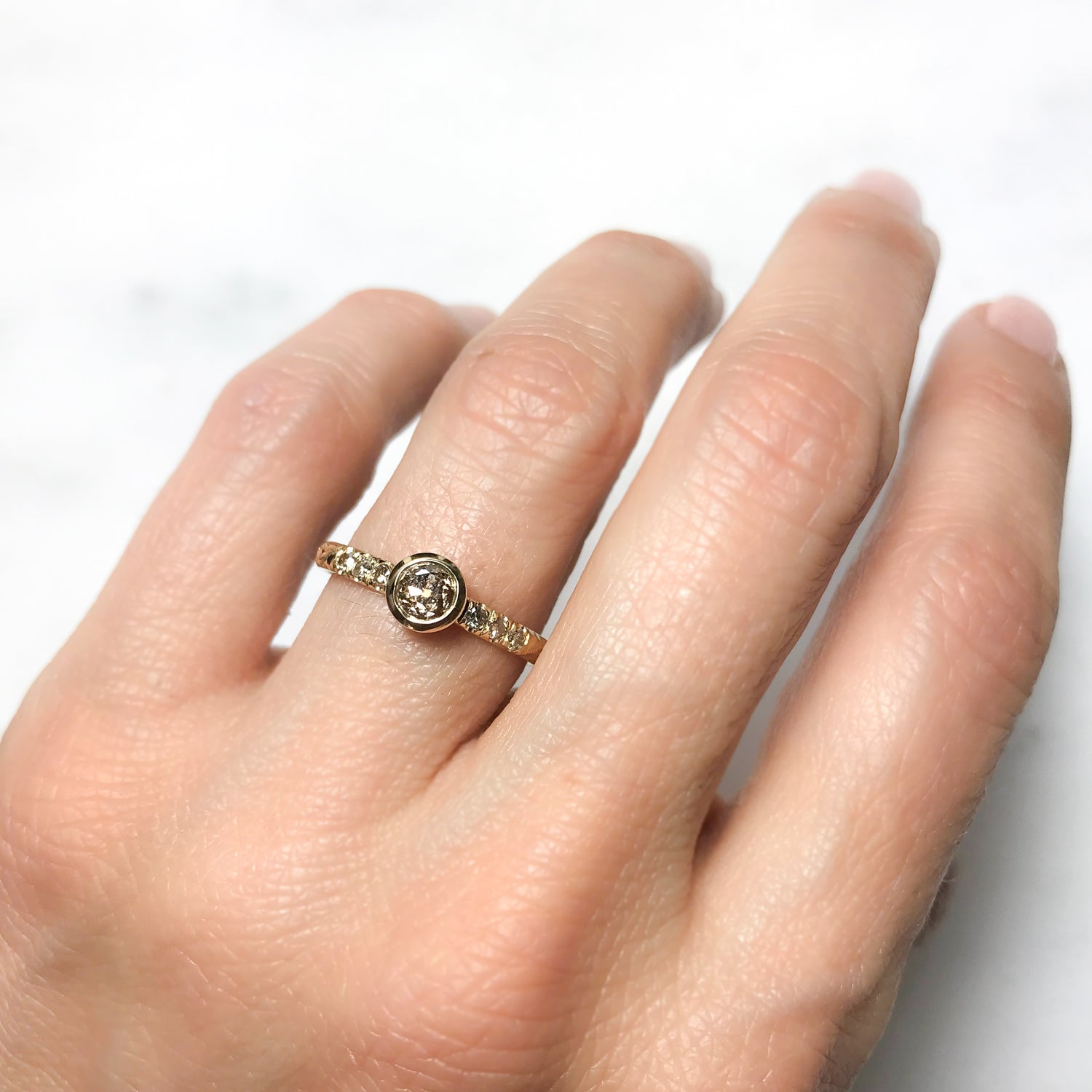 Hera Stella Antique Cognac Diamond Ring