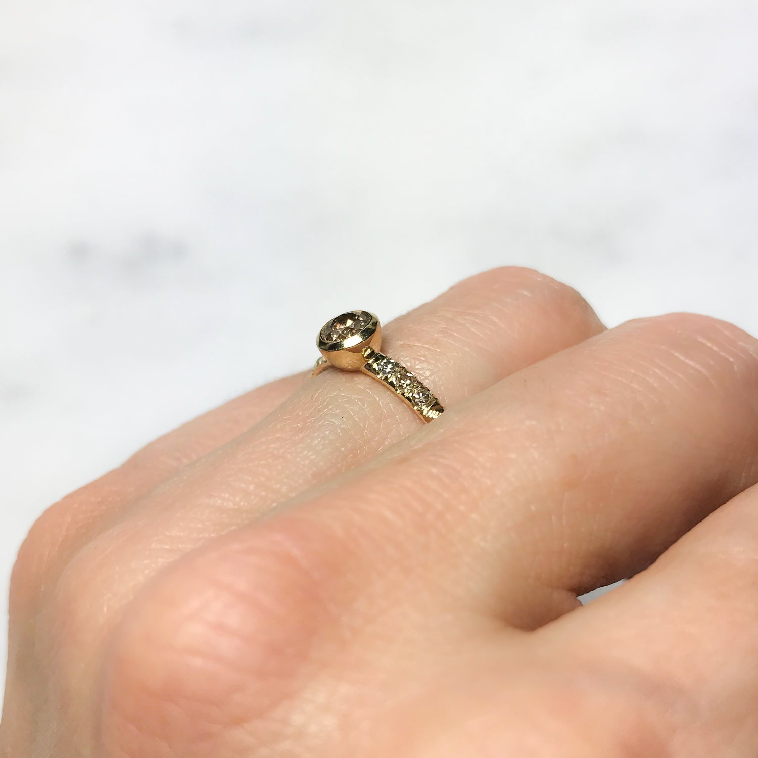 Hera Stella Antique Cognac Diamond Ring