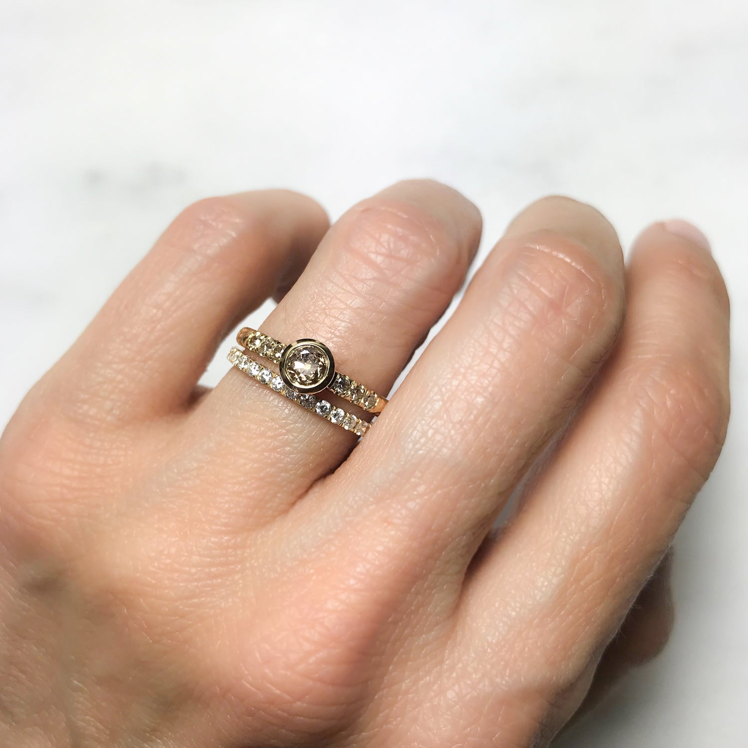 Hera Stella Antique Cognac Diamond Ring