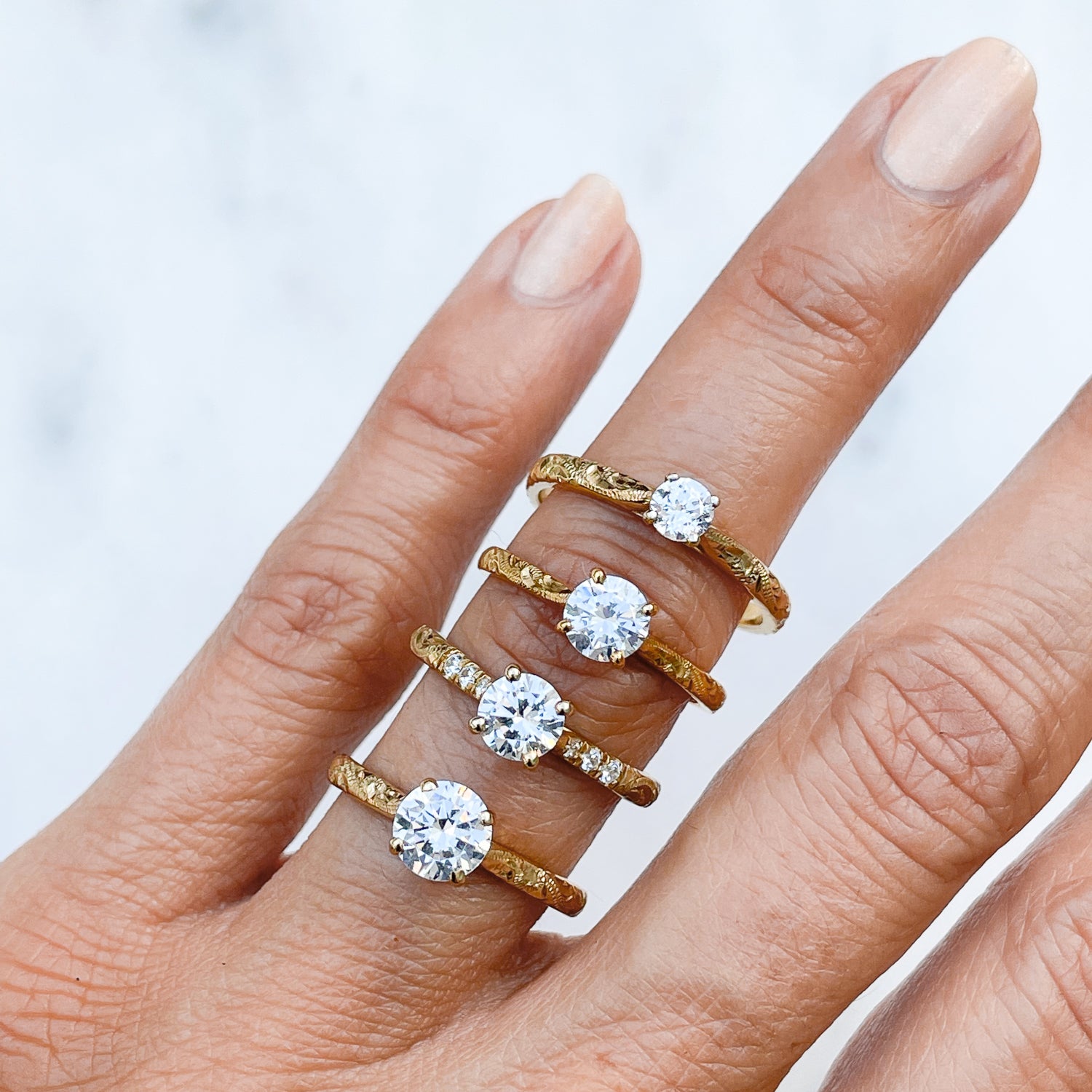 Athena Grande Stella Diamond Ring, 18ct Gold