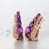 Bespoke earrings - amethyst, rose gold and diamonds  2