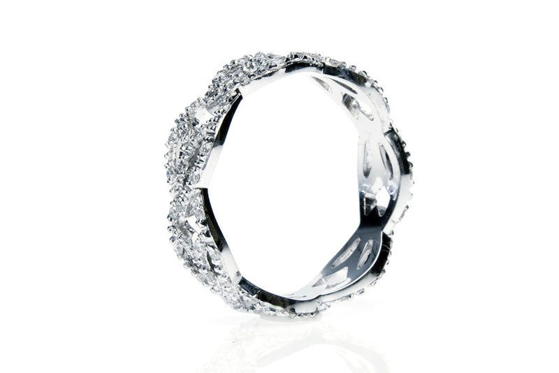 Bespoke Diamond Leaf Ring