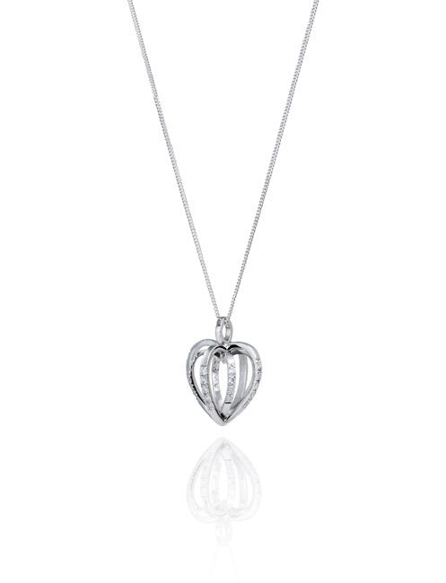 Diamond Sequin Heart Pendant