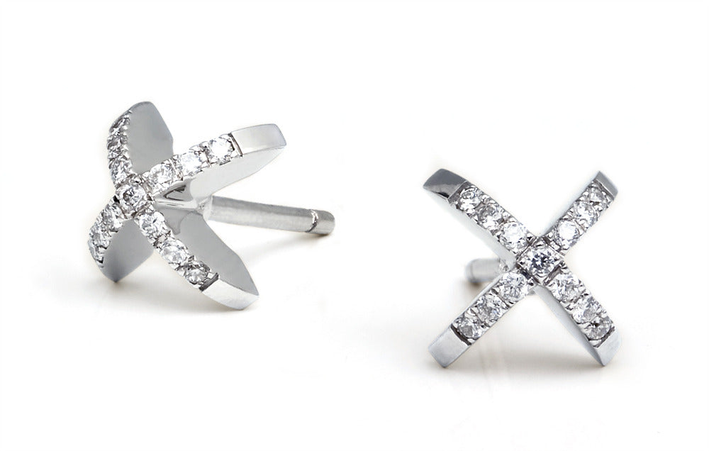 Diamond Sequin Stud Earrings