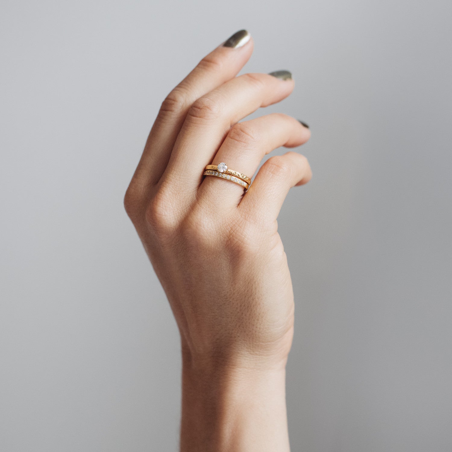 Cherish Half Diamond Ethical Gold Eternity Wedding Ring, 18ct Fairtrade Gold 6