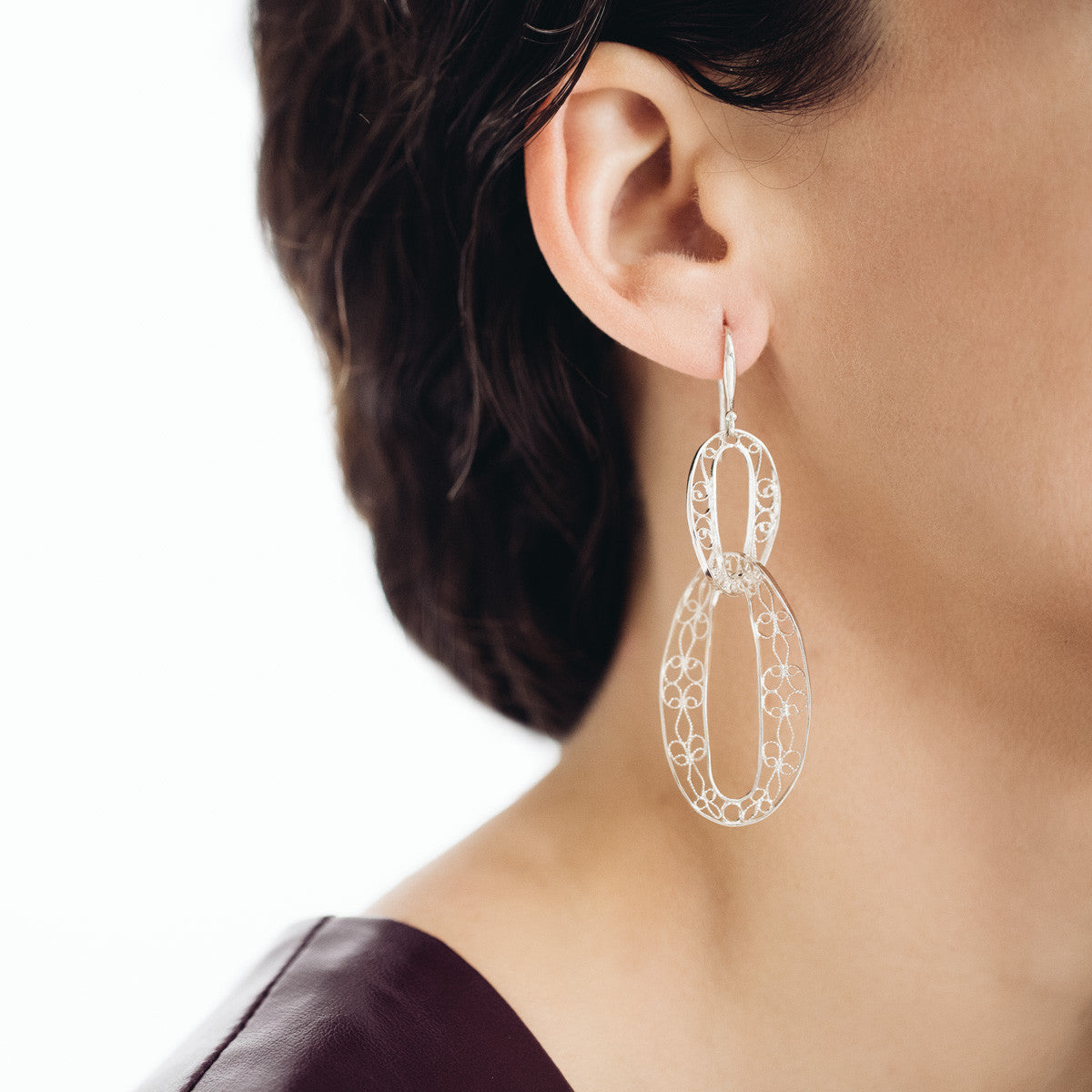 Filigree Links Drop Earrings