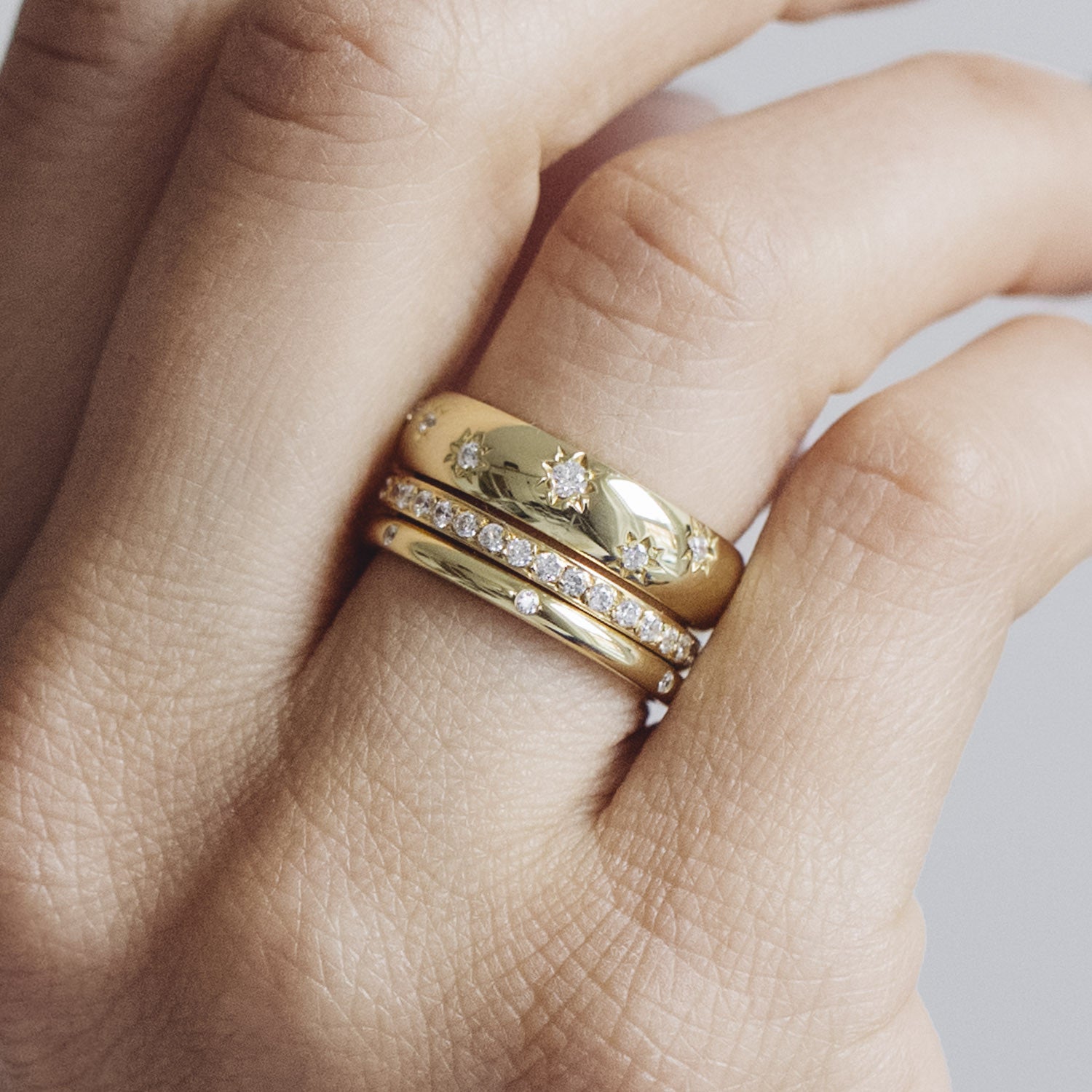 D Shape Beloved Diamond Ethical Gold Wedding Ring, 2mm 10