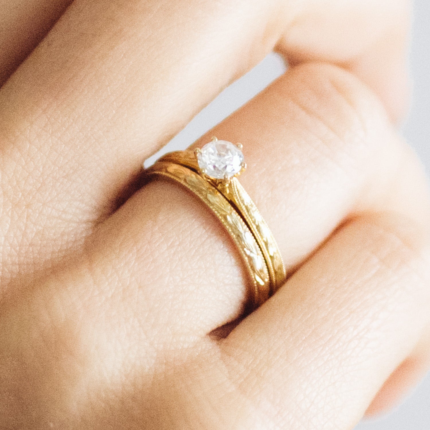 Engraved in my Heart Diamond Solitaire Ring, Platinum