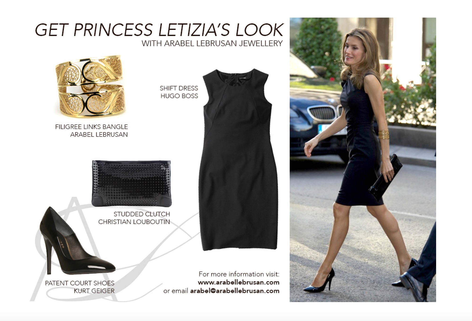 HRH Princess Letizia of Spain wearing Arabel Lebrusan Jewellery