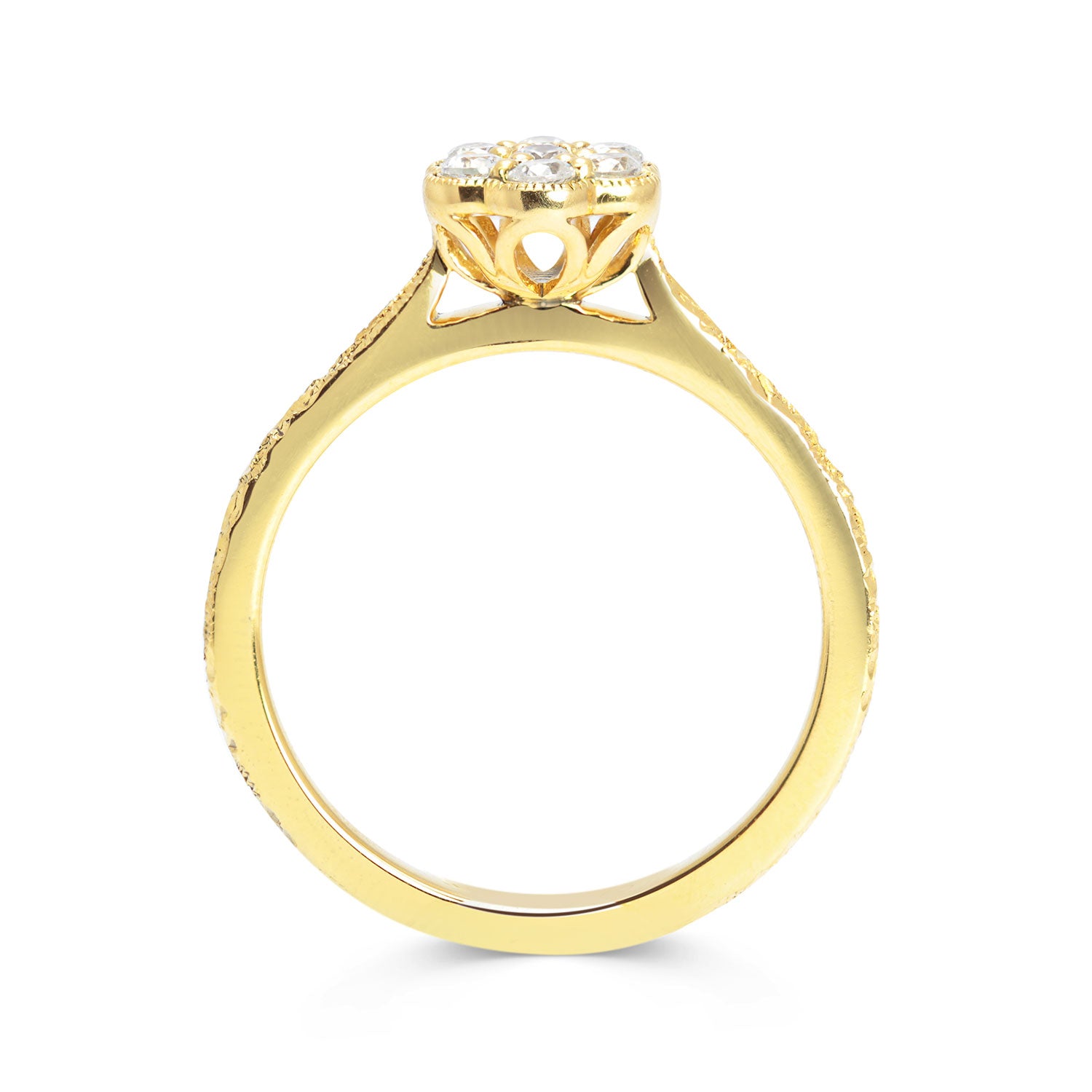 Daisy Diamond Cluster Ring